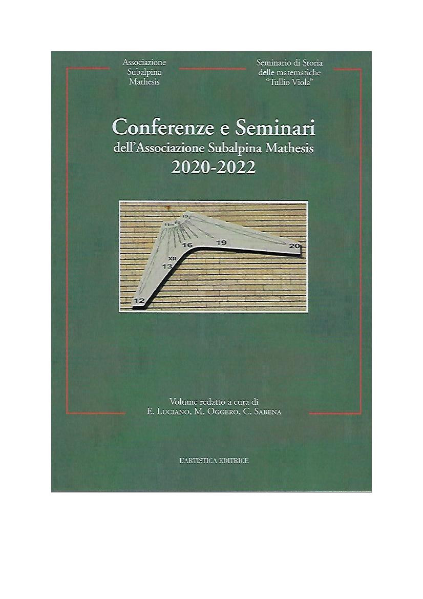 Conferenze e seminari dell'Associazione Supalbina Mathesis 2020-2022